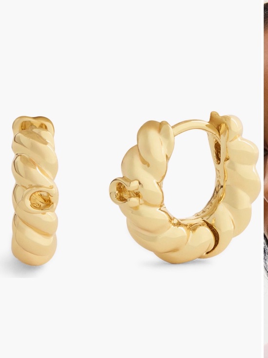 Coach Jewelry - COACH Gold Twisted C Huggie Hopp Earrings